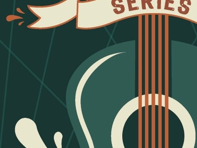 Community Concert Series Poster concert greenville sc guitar illustration poster retro