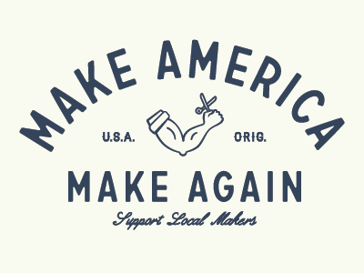 Make America Make Again branding craft drumpf election graphic illustration make america makers shop small trump typography usa