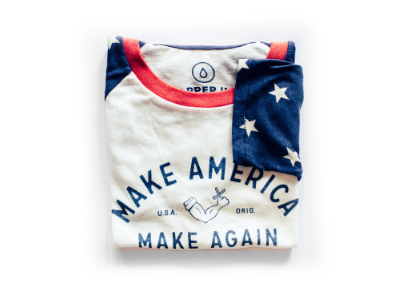 Make America Make Again badge baseball. america brand illustration makers small business trump tshirt typography usa vintage