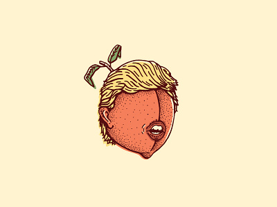 Im Peach art donald hair hand drawn illustration impeach impeachment now peach peach person peachy trump
