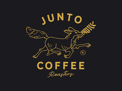 Junto Apparel apparel badge branding coffee element fox greenville handdrawn harvest illustration ink japan japanese junto logo pen roaster south carolina tee typography