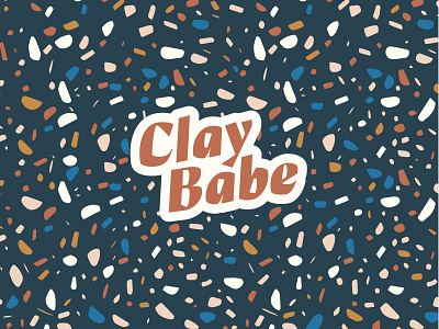 ClayBabe Collective Logo babe background badge brand clay colorful decorative earrings feminine font identity jewelry logo minimal modern pattern sans simple terrazzo typography