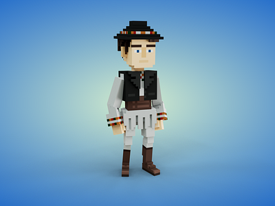 Transilvanian boy voxedit voxel voxelart