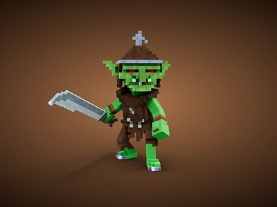 Mini Orc sandbox voxedit voxel voxelart