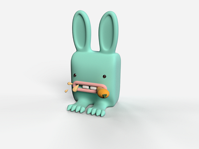 Honey Bunny 3d adobe felix bunny character character design cute fun monster render vectary