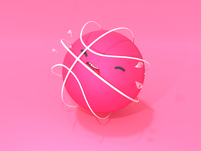 Basketball after Christmas 3d basketball character character design characterdesign cute fitness illustration pink render sport vectary