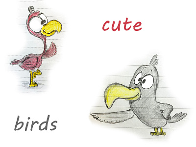 birds character design