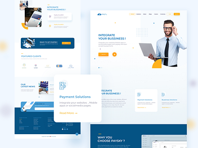 Paysky Layout - Unofficial design illustration landing page ui ux website