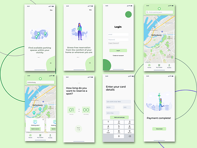 SmartPark - A parking reservation app app figma parking app ui user experience user interaction ux