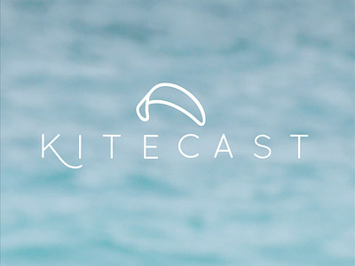 KiteCast logo concept kiteboard kitesurf logo podcast