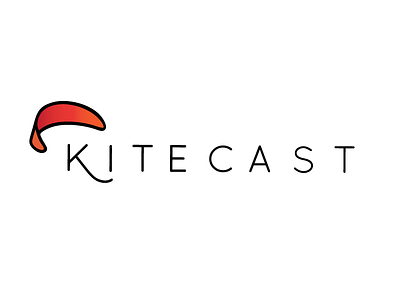 KiteCast logo concept 2 kiteboard kitesurf logo podcast