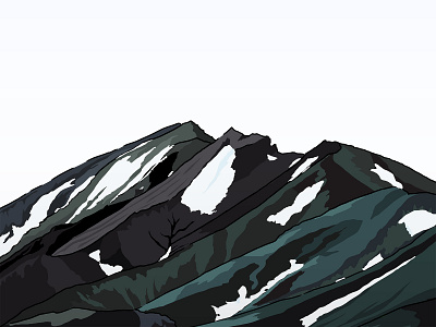 Landmannalaugar, Iceland illustration landscape vector