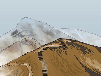 Hveradalir, Iceland digitalillustration illustration landscape vector