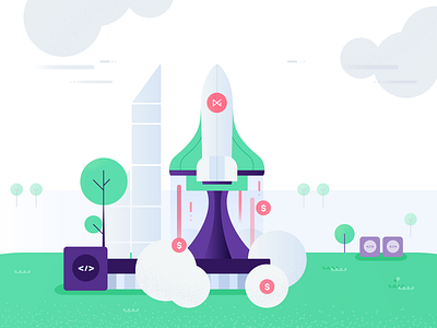 Rocketship Illustration