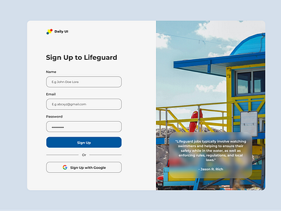 Daily UI 001 - Sign Up Screen