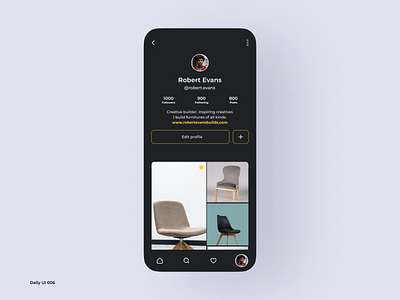 Daily UI 006 - User Profile dailyui design figma ui