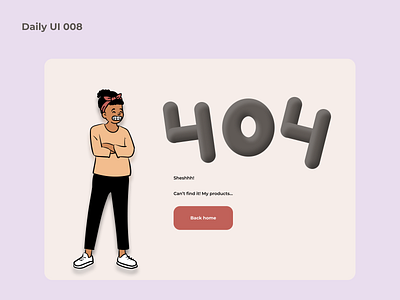 Daily UI 008 - 404 page dailyui design figma ui