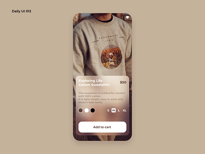 Daily UI 012 - E-Commerce Shop