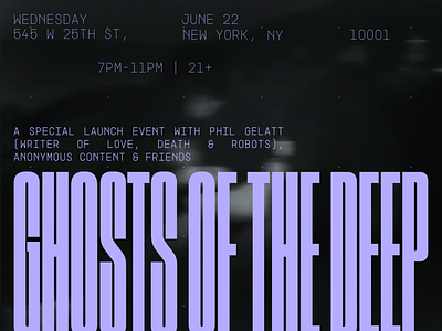 Invite condensesd ghost invite layout logo poster purple web3