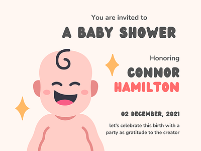 Baby Shower Invitation branding design graphic design illustration logo