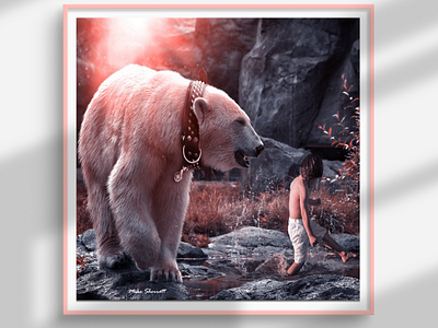 Polar Bear and the Boy Digital Art NFT branding design digital art digital artwork graphic design illustration logo nft nfts