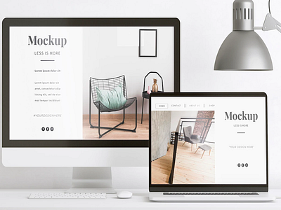 Website Mockup design for Furniture Store