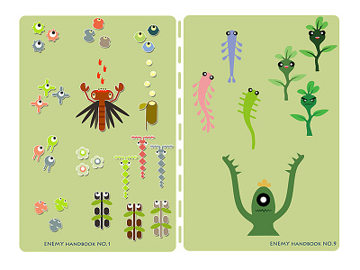 Enemies handbook cell character design cute gear game character