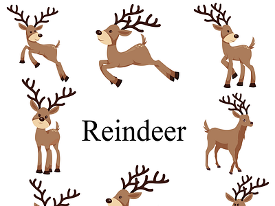 Reindeer Digital Clipart vector