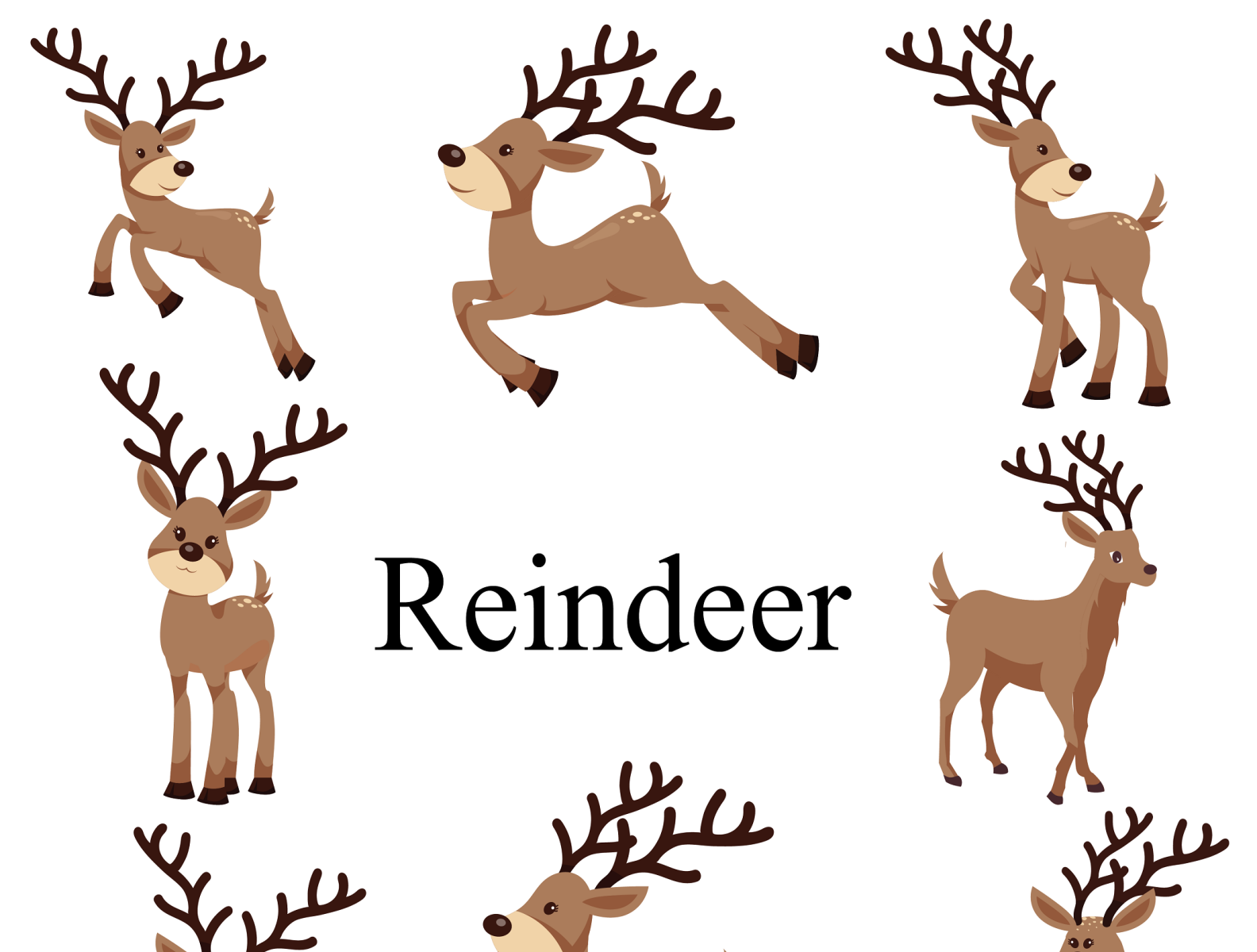 Reindeer Digital Clipart vector by Zyan on Dribbble