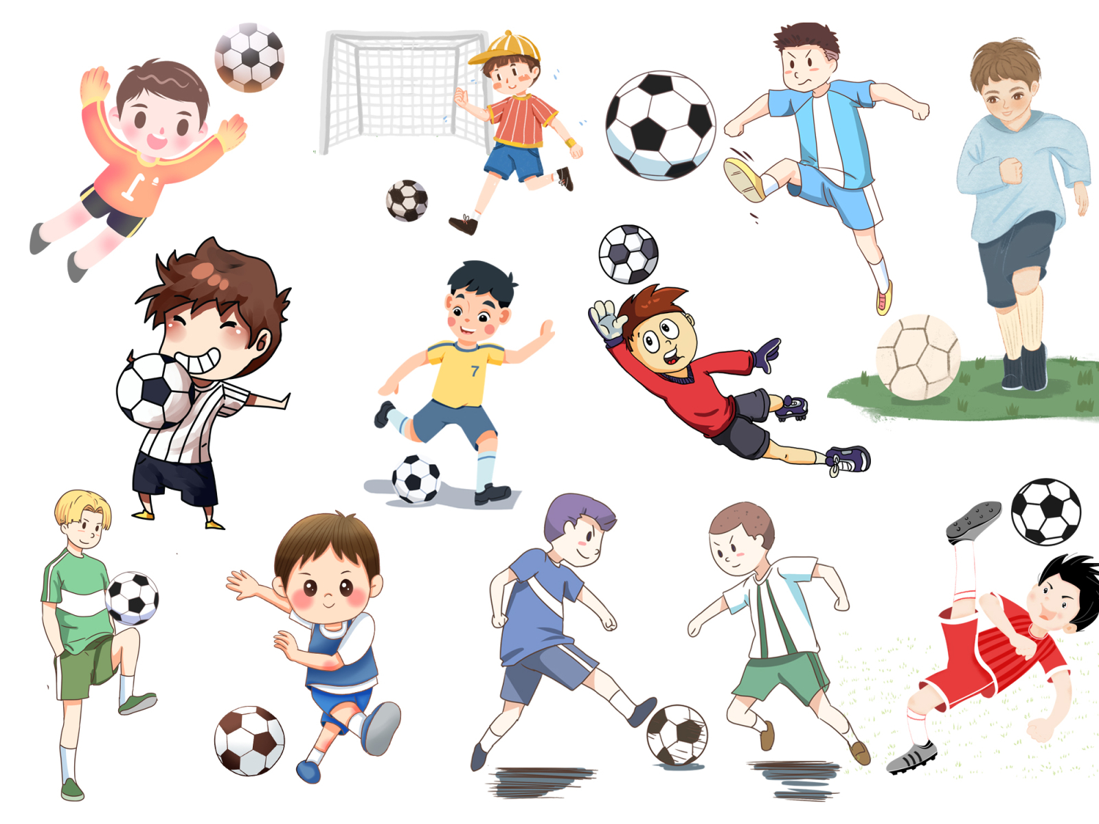 boys playing clipart