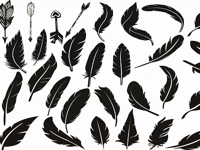 Feather silhouette Clipart