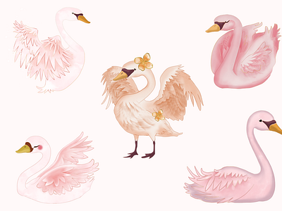 Watercolor Swan Clipart