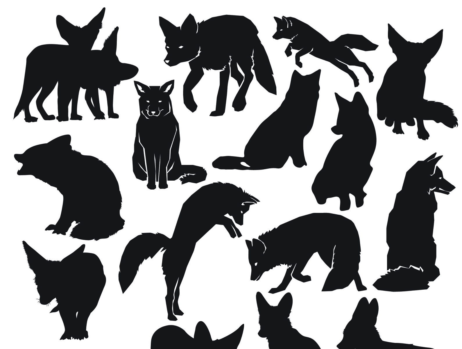 Fox Silhouette Clipart by Zyan on Dribbble