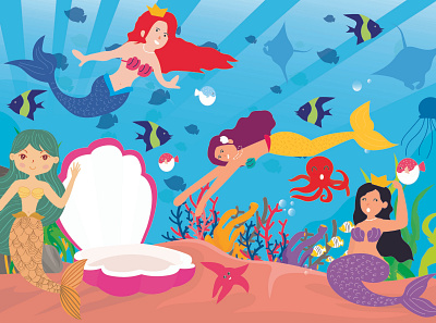 Mermaid Clipart vector clipart mermaid tail