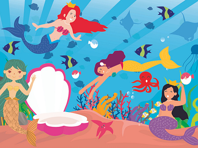 Mermaid Clipart vector
