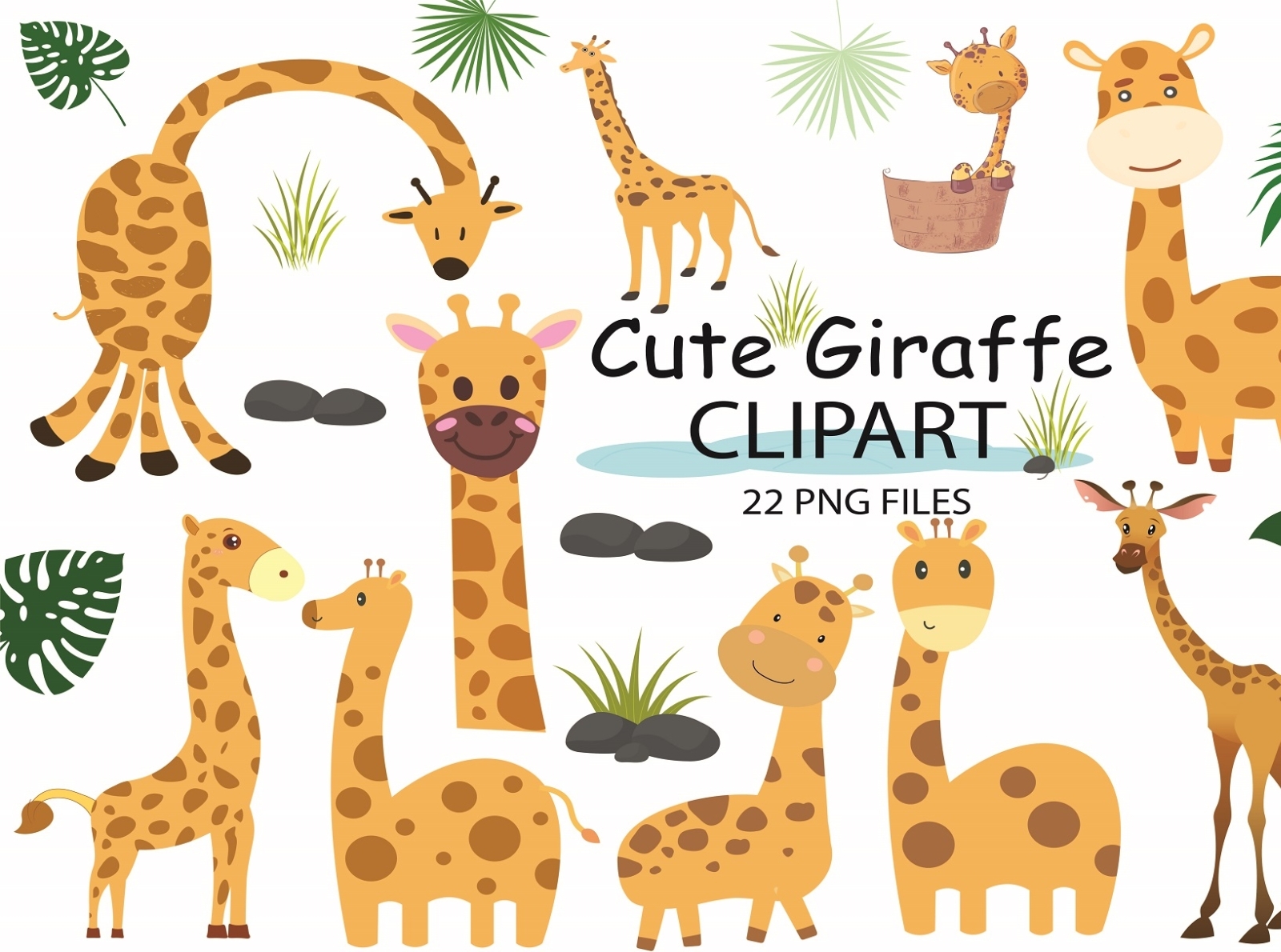 Watercolor Giraffe Clipart by Zyan on Dribbble