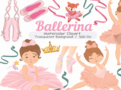 Watercolor Pink Ballerina Clipart ballerina ballerina clipart png ballet ballet dancer ballet girl png ballet outfit png ballet school ballet skirt ballet tutu clipart dance graphic design pink realistic ballet watercolor clip art