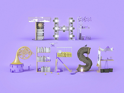 The Perse 3d advertising cgi color editorial lettering music render robots sports technology typography