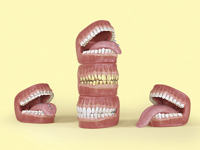 Teen Tongues 3d cgi jvg mouth photo photography realistic render teen teeth tongue