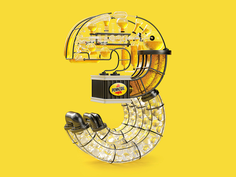 Pennzoil: Facts editorial illustration advertising campaign jvg color render cgi 3d