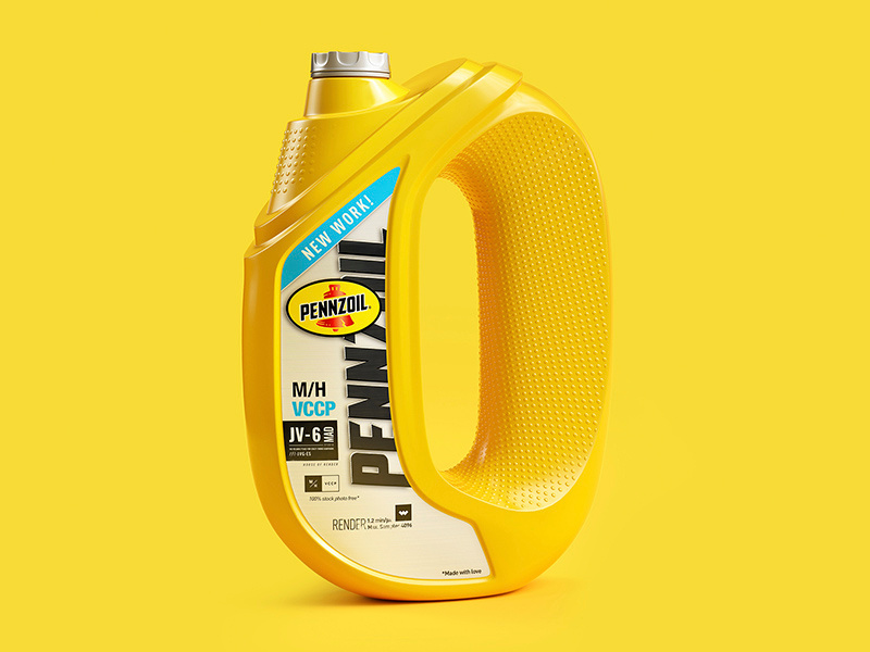 Pennzoil: Facts inspire illustration print advertising campaign jvg color render cgi 3d