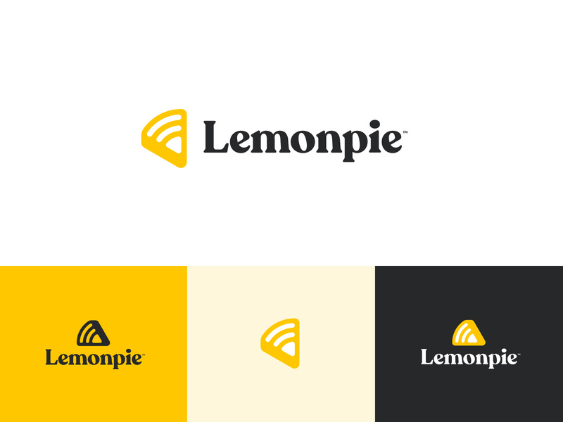 Lemonpie Logo Concept grid logo grid icon identity design yellow pie lemon logotype illustraion logo identity branding logo design