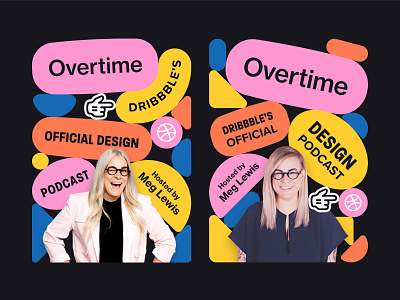 Overtime Concepts (Portrait) web design vector shapes ui ui design shapes promo podcast playful overtime flat design dribbble color palette bounce advertisment ad design