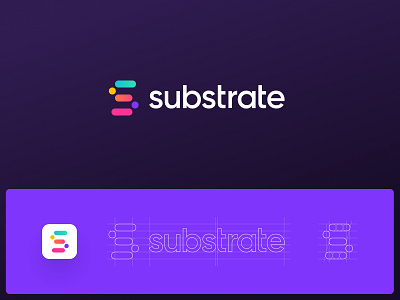 Substrate alt Logo app design app icon brand design brand identity color palette colorful design agency freelancer icon icon grid logo construction logo design logo designer logo grid logotype science substrate
