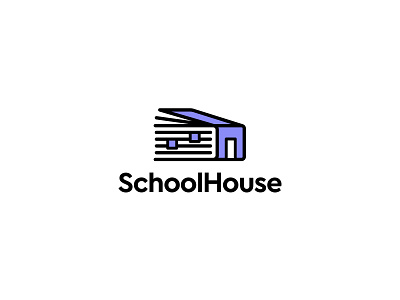 SchoolHouse Logo Concepts app brand identity branding freelancer house identity linework logo logo concepts logo construction logo design sans serif school simple design thick lines