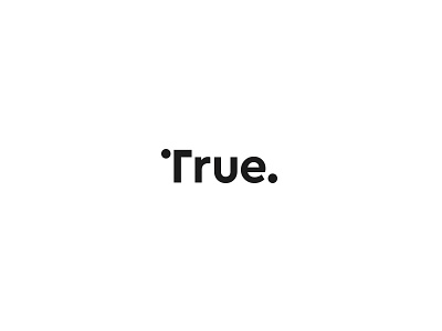 True logo (on white version) design studio digital agency graphic design logo logo design logo mark logo type minimal design simple design web design