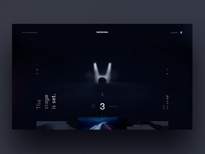 Honda unveil countdown branding clean ui dashboard minimal ui minimal website responsive website simple website ui user interface ux web app web design