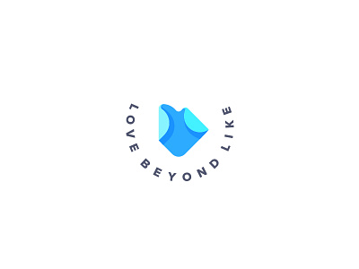 Love Beyond Like Logo brand design branding digital agency flat colours logo design millennials minimal branding minimal ui one page website social media ui web design