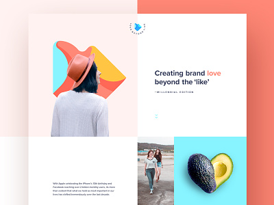 Love Beyond Like Website branding clean ui digital agency flat colours logo design millennials minimal branding minimal ui one page website social media ui web design