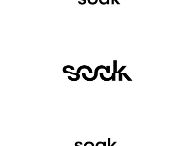 Soak Logo black and white branding design agency logo logo design logo mark logo type minimal sans serif simple logo